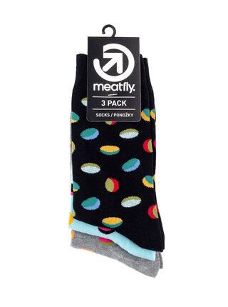 Meatfly ponožky Oval socks Triple Pack | Mnohobarevná | Velikost