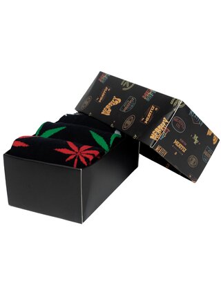 Meatfly pánské ponožky Ganja Black Gift Pack | Mnohobarevná | Velikost