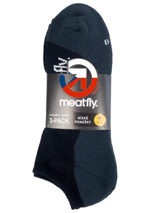 Meatfly ponožky Boot Triple pack Black | Černá | Velikost