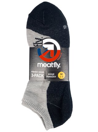 Meatfly ponožky Boot Triple pack Grey | Šedá | Velikost