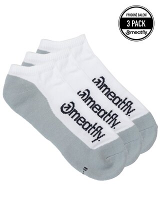 Meatfly ponožky Boot Triple pack White | Bílá | Velikost