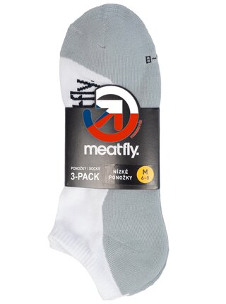 Meatfly ponožky Boot Triple pack White | Bílá | Velikost