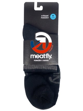 Meatfly ponožky Middle Black | Černá | Velikost