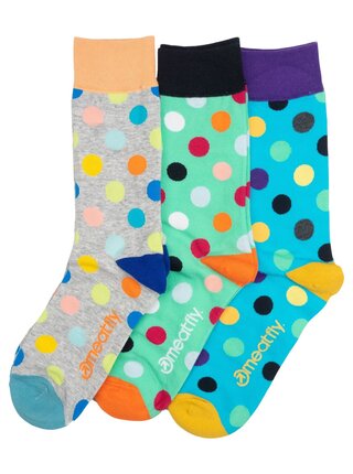 Meatfly ponožky Lexy Gift Pack Grey Dots | Mnohobarevná | Velikost