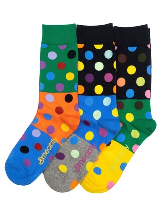 Meatfly ponožky Lexy Gift Pack Green Dots | Mnohobarevná | Velikost