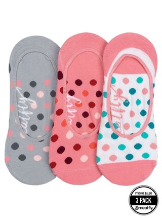 Meatfly ponožky Low Socks Triple Pack White / Pink