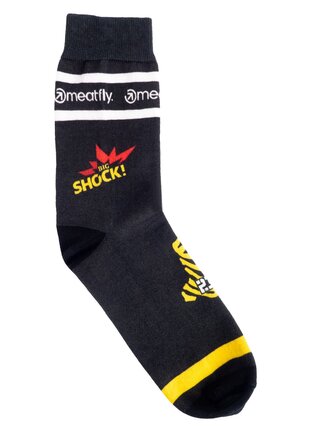 Meatfly ponožky Big Shock Dakar Black | Černá | Velikost