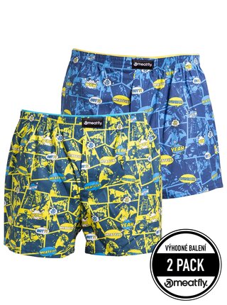 Meatfly pánské boxerky Agostino Yellow/Blue