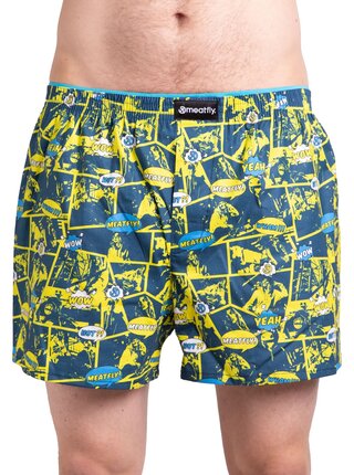 Meatfly pánské boxerky Agostino Yellow/Blue
