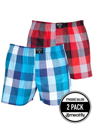 Meatfly pánské boxerky Doug Blue / Red | Modrá | Velikost