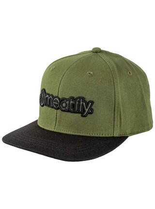 Meatfly kšiltovka Tyler Snapback Logojam Olive / Black | Černá | Velikost