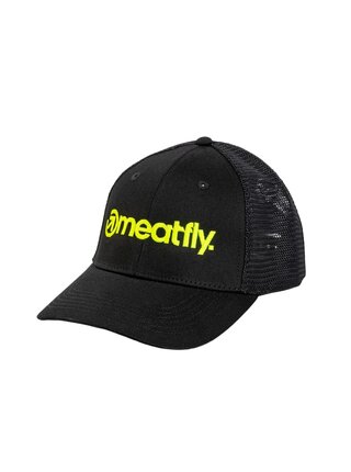 Meatfly kšiltovka MF Logo Trucker Lime / Black | Černá | Velikost