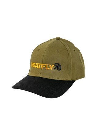 Meatfly kšiltovka Zedd Flexfit Olive | Černá | Velikost