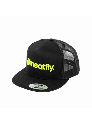 Meatfly kšiltovka Mateo Trucker Snapback Lime / Black | Černá | Velikost