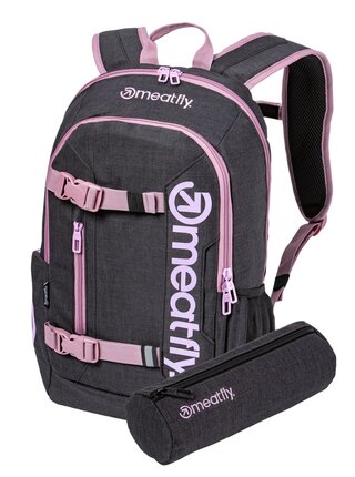 Meatfly batoh Basejumper Pink / Charcoal Heather 22 L