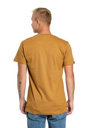 Meatfly pánské tričko Rele Gold Brown | Hnědá | Velikost