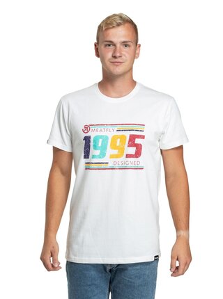 Meatfly pánské tričko 1995 White | Bílá | Velikost