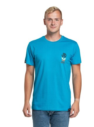 Meatfly pánské tričko Phase Ocean Blue | Modrá | Velikost