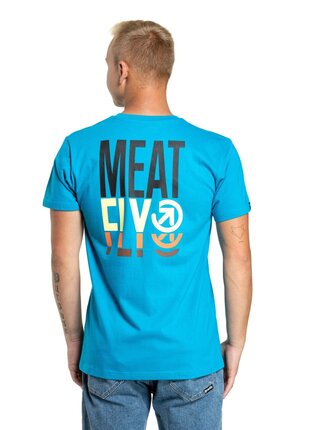 Meatfly pánské tričko Phase Ocean Blue | Modrá | Velikost