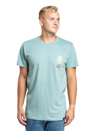 Meatfly pánské tričko Phase Dusty Mint | Modrá | Velikost