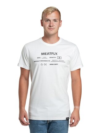Meatfly pánské tričko Sign White | Bílá | Velikost