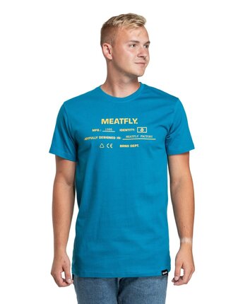 Meatfly pánské tričko Sign Funky Blue | Modrá | Velikost