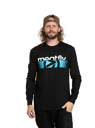 Meatfly pánské tričko s dlouhým rukávem Judgement Blue Arrow/Black | Modrá | Velikost
