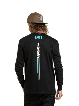Meatfly pánské tričko s dlouhým rukávem Judgement Blue Arrow/Black | Modrá | Velikost
