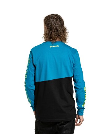 Meatfly pánské tričko s dlouhým rukávem Judgement Funky Blue Racing | Modrá | Velikost