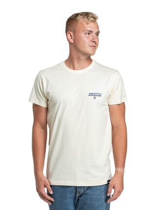 Meatfly pánské tričko Racing Spirit Cream