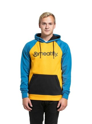 Meatfly pánská technická mikina Gravel Sunflower / Blue