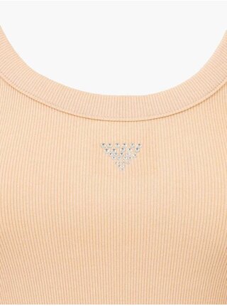 Dámské béžové tílko small triangle logo Guess jeans