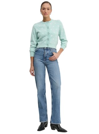 Dámský zelený cardigan z vlněné směsi s logem 4G Guess jeans