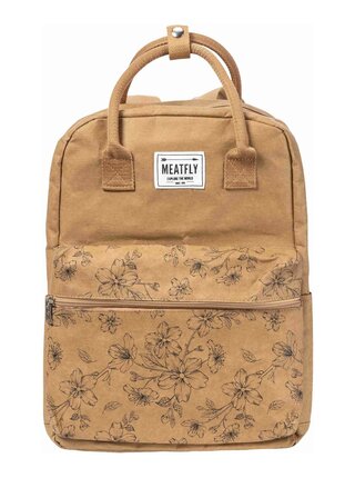 Meatfly papírový batoh Cheery Blossom Brown 18 L