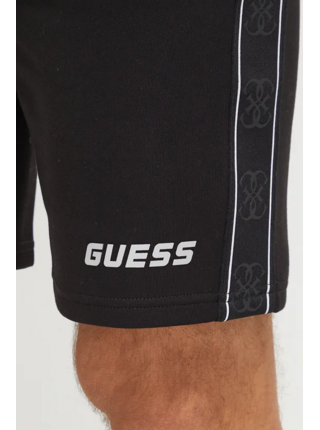 Pánské černé kraťasy s postranním logem Guess jeans