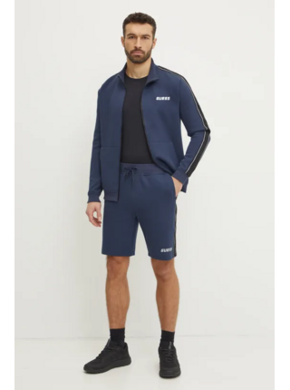 Pánské modré kraťasy s postranním logem Guess jeans