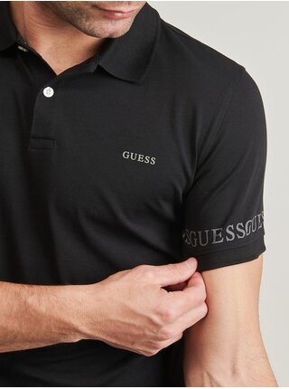 Pánské černé polo triko Nolan Guess jeans