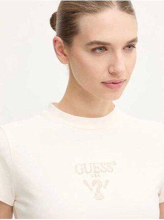Dámské bílé colette crop tričko Guess jeans