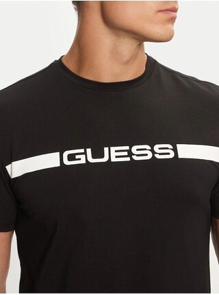 Pánské černé triko Guess Joe Single Jet Black