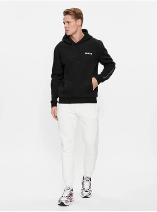 Pánská černá mikina Guess Eco Mickey Quattro G Hoodie