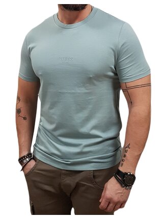 Pánské zelené mint slim fit triko G9L8 Guess jeans