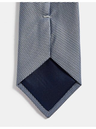 Tkaná kravata z čistého hedvábí Marks & Spencer námořnická modrá
