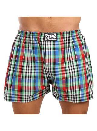 Sada tří - pánské trenky Styx klasická guma nadrozměr vícebarevné
