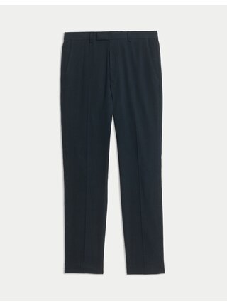 Oblekové kalhoty ze směsi italského lnu Performance, mírně projmutý střih Marks & Spencer námořnická modrá