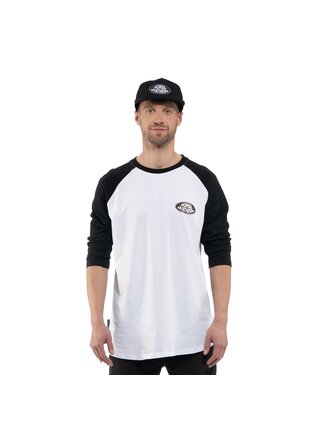 Triko Dynamo Raglan - white/black HORSEFEATHERS