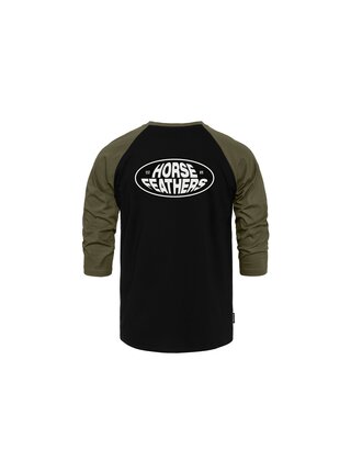 Triko Dynamo Raglan - black/burnt olive HORSEFEATHERS