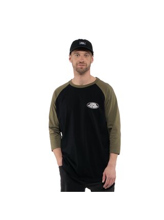 Triko Dynamo Raglan - black/burnt olive HORSEFEATHERS