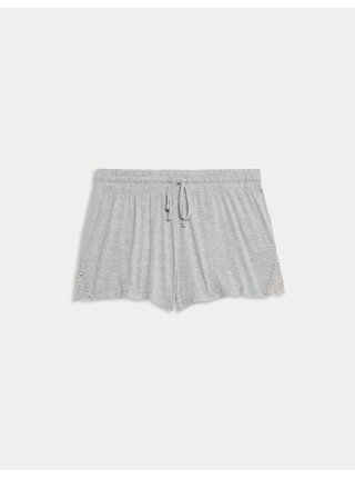 Pyžamové šortky s krajkou Marks & Spencer šedá