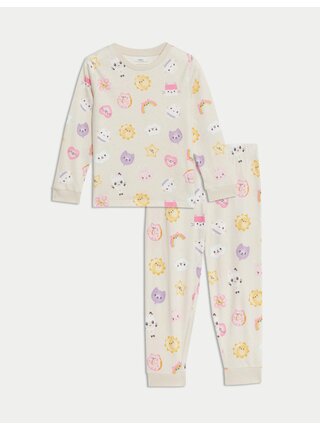 Pyžamo z čisté bavlny s motivem Gabby's Dollhouse™ (1–7 let) Marks & Spencer růžová
