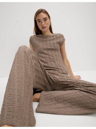 Texturované kalhoty se širokými nohavicemi Marks & Spencer